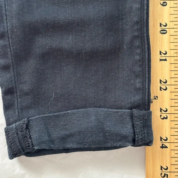 Hudson Harkin Black Skinny Crop Cuff Jeans High Rise SZ 30 Worn 1X - Picture 8 of 10